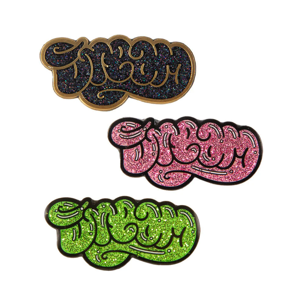 Enamel Pin Glitter Green - Image 2