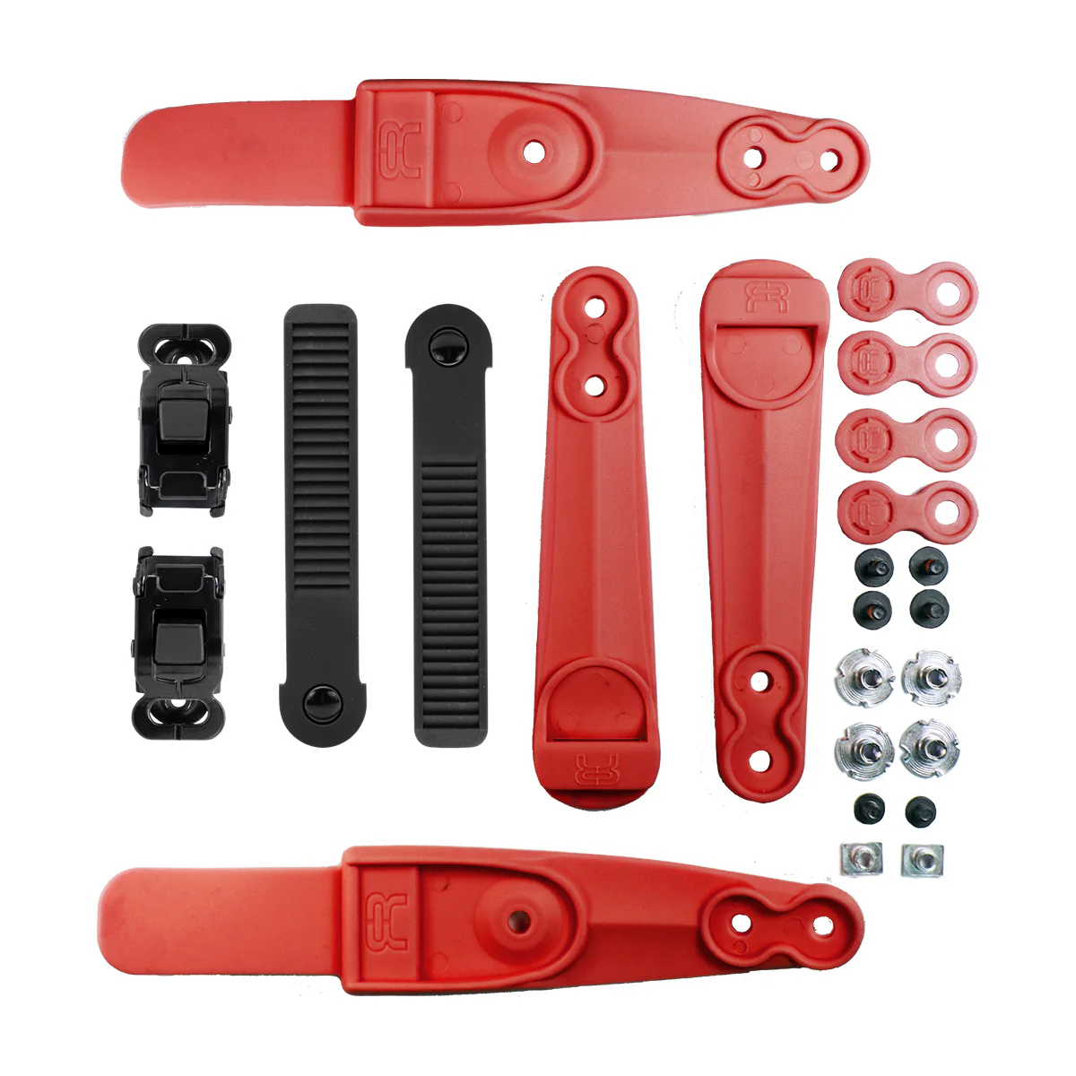 Ankle buckle SBM2 Double Strap logo set red