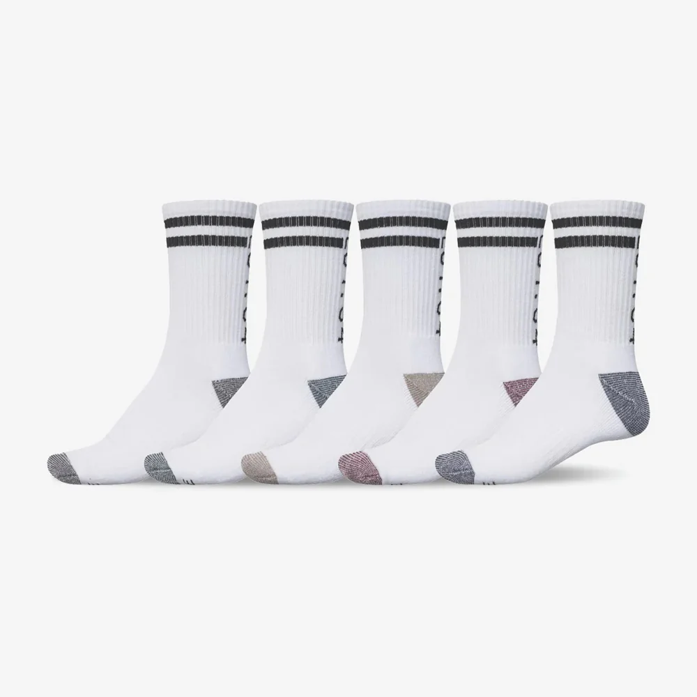 Carter Crew Sock 42-46 White 5-Pack