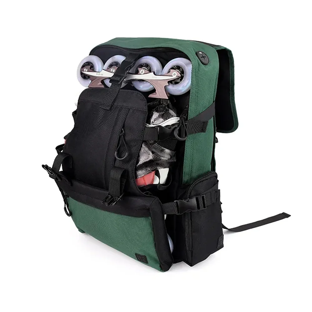 Skate backpack Black/Green - Image 3