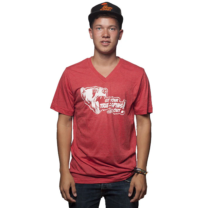 True Spin V-neck red